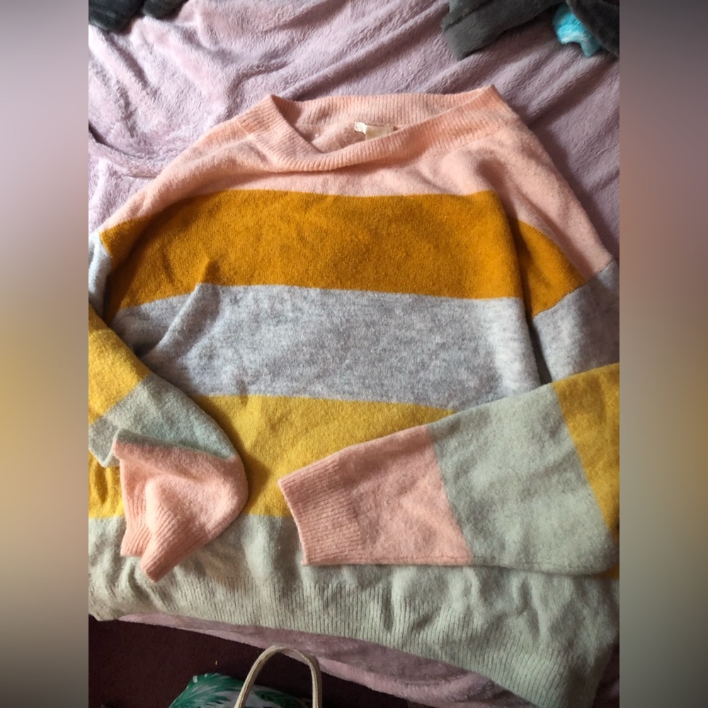 Thick, striped, and cozy, H & m sweater